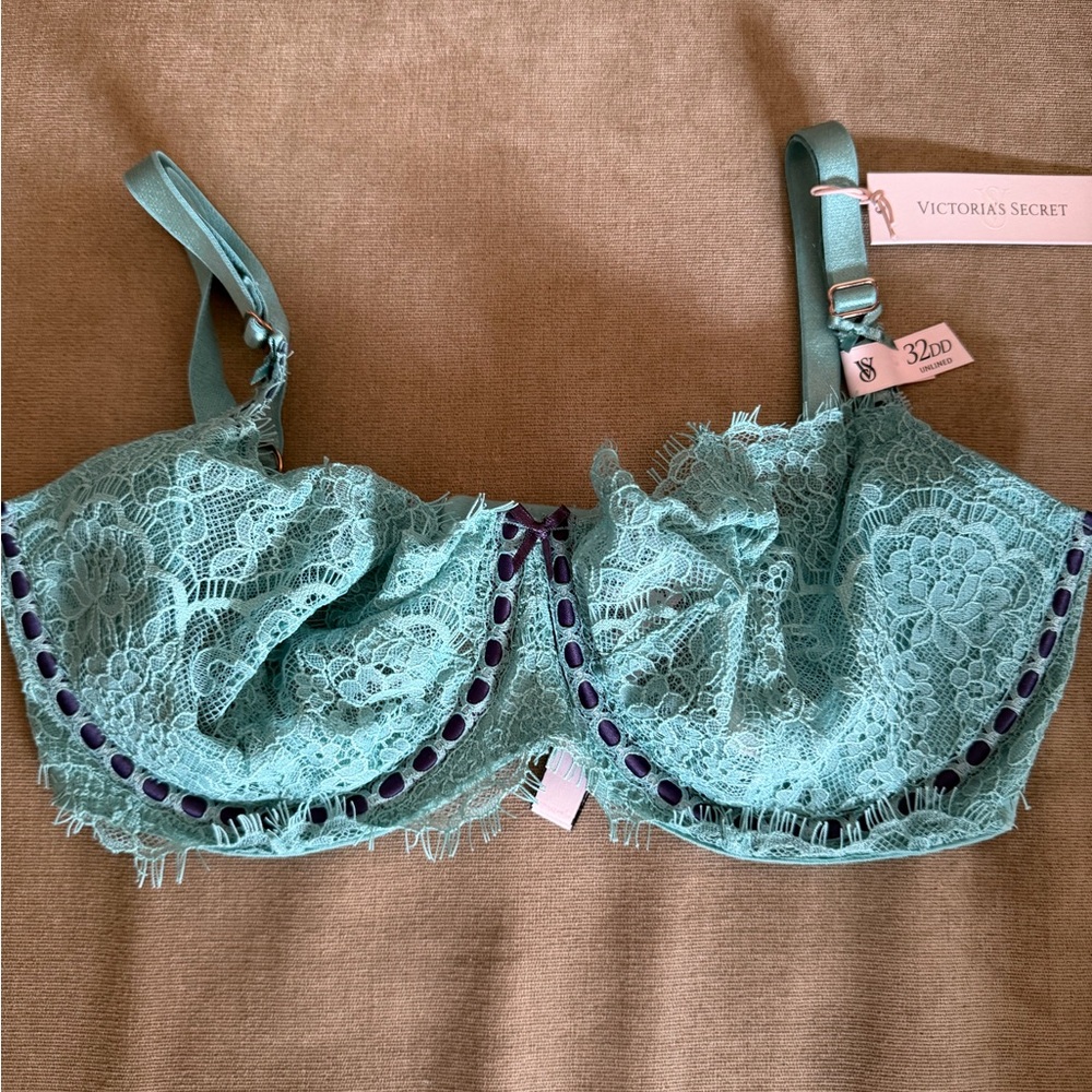 Victorias Secret Dream Angels Push Up Without Padding Unlined teal Bra teal NWT